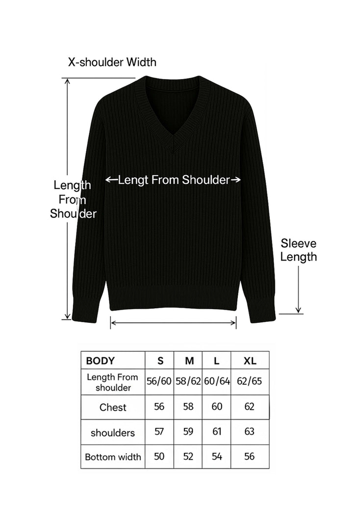 Women’s 100% Cashmere Black V-Neck Sweater