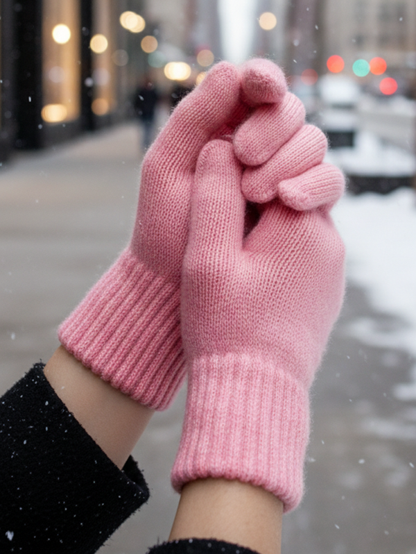 100% Cashmere Full-Finger Gloves Luxury Knit Winter Gloves,winter,2025, gift, thanksgiving,blackfriday,christmas, 2026 new year