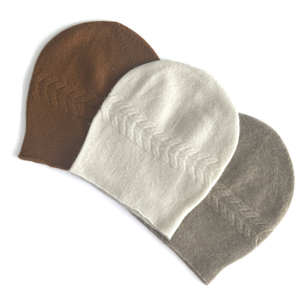 Cashmere beanie hat