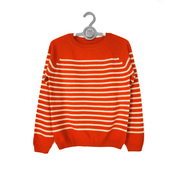 Cashmere striped knit sweater for kids