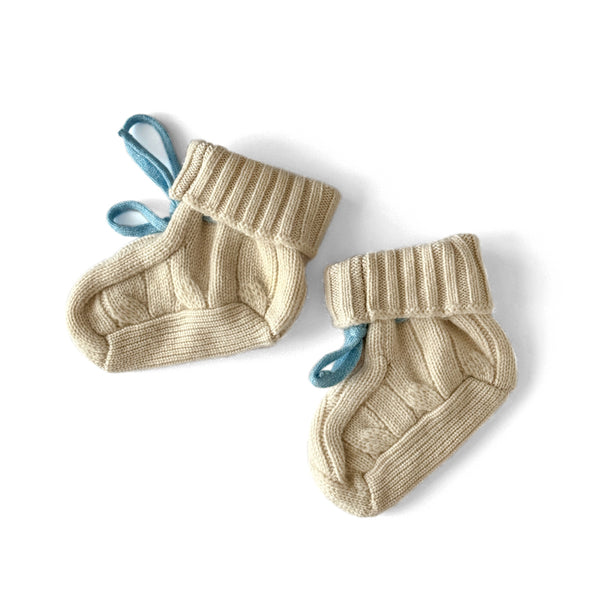 Cashmere baby booties