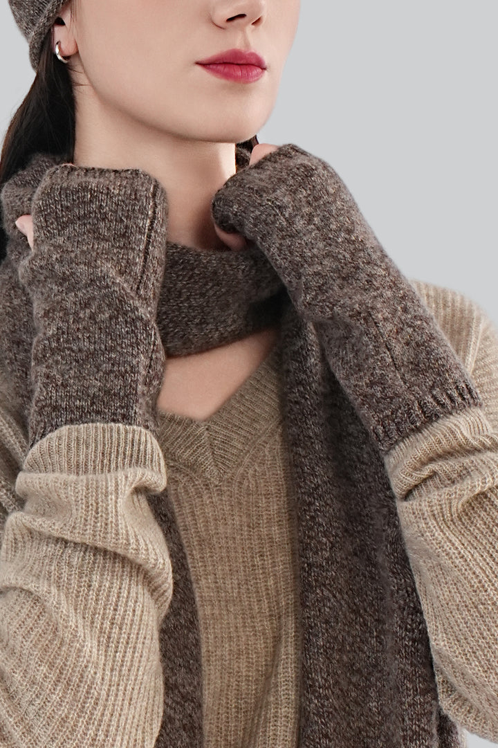 Women’s 100% Cashmere Fingerless Gloves
