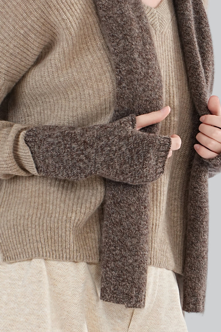 Women’s 100% Cashmere Fingerless Gloves