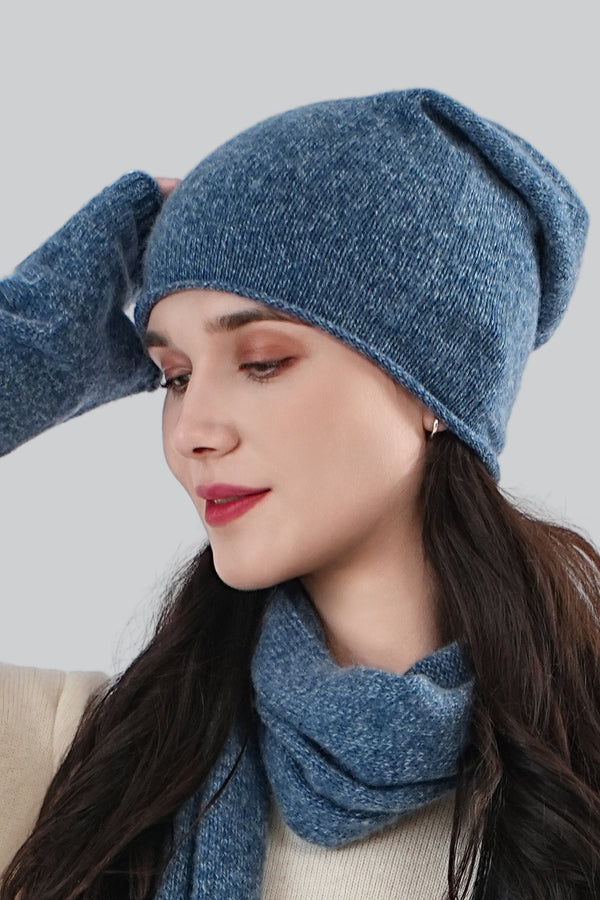 Ultra-Soft Cashmere Knit Beanie for Women