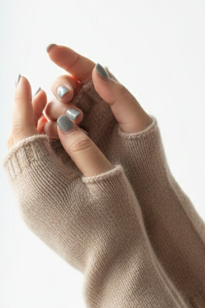 Women’s 100% Cashmere Fingerless Gloves