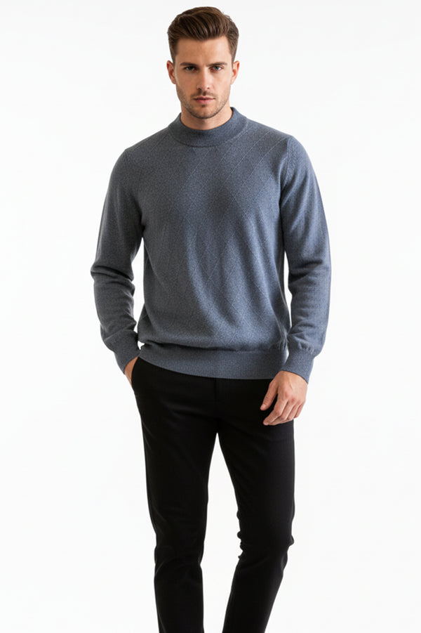 Ultra-Soft Cashmere Crewneck Sweater – Diamond Knit