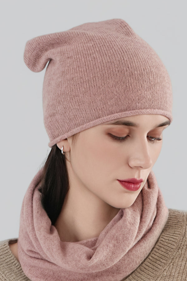 Women’s 100% Cashmere Lightweight Knit Beanie