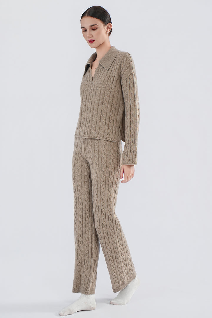 The 100% Cashmere Cable-Knit Polo Set | Limited Pre-Order,new year,christmas,2026