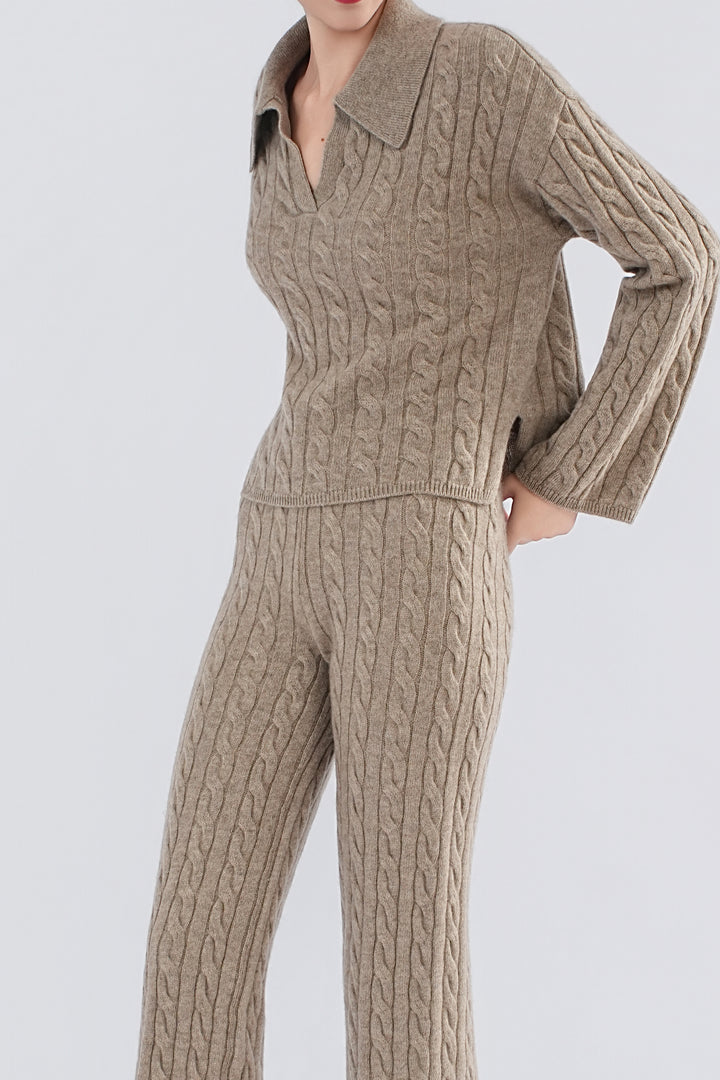 The 100% Cashmere Cable-Knit Polo Set | Limited Pre-Order,new year,christmas,2026