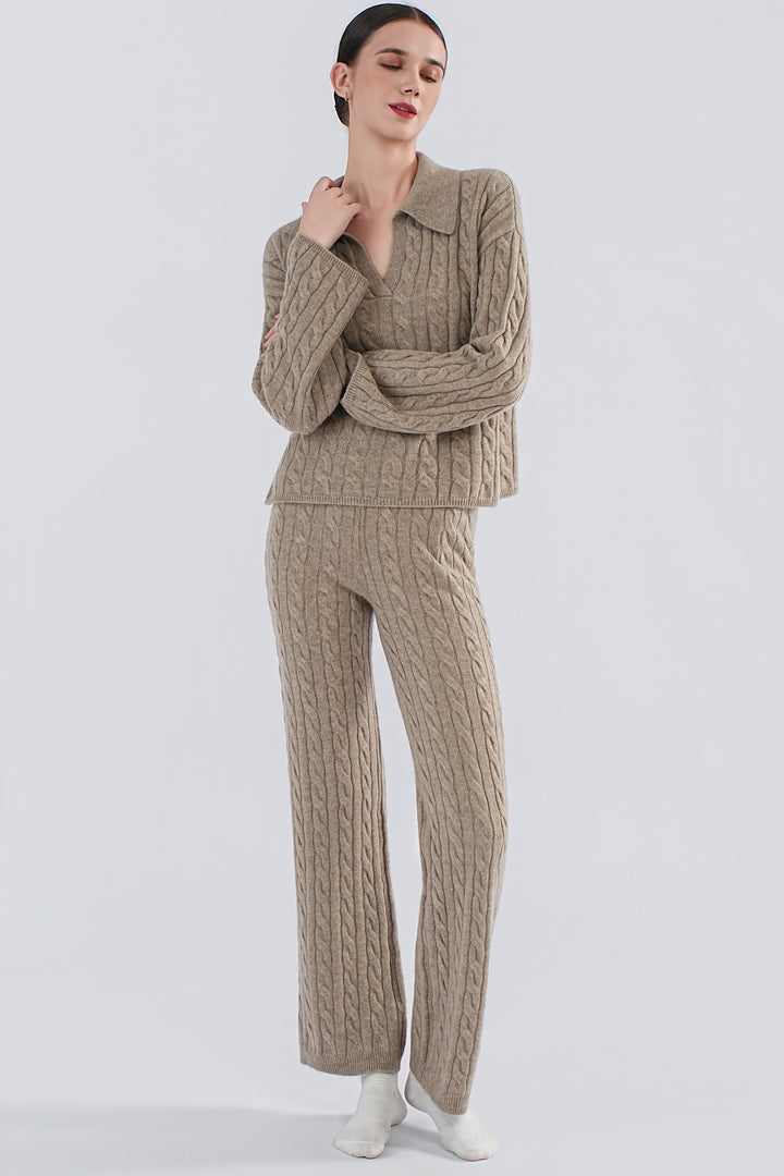 The 100% Cashmere Cable-Knit Polo Set | Limited Pre-Order,new year,christmas,2026