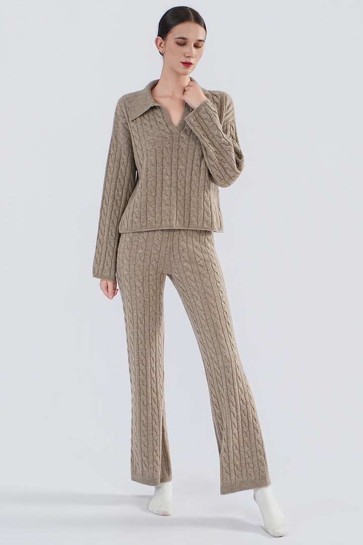 The 100% Cashmere Cable-Knit Polo Set | Limited Pre-Order,new year,christmas,2026