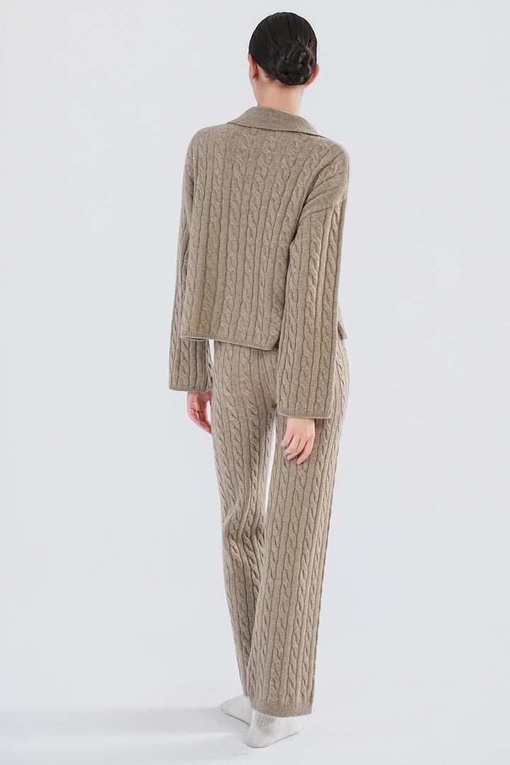 The 100% Cashmere Cable-Knit Polo Set | Limited Pre-Order,new year,christmas,2026