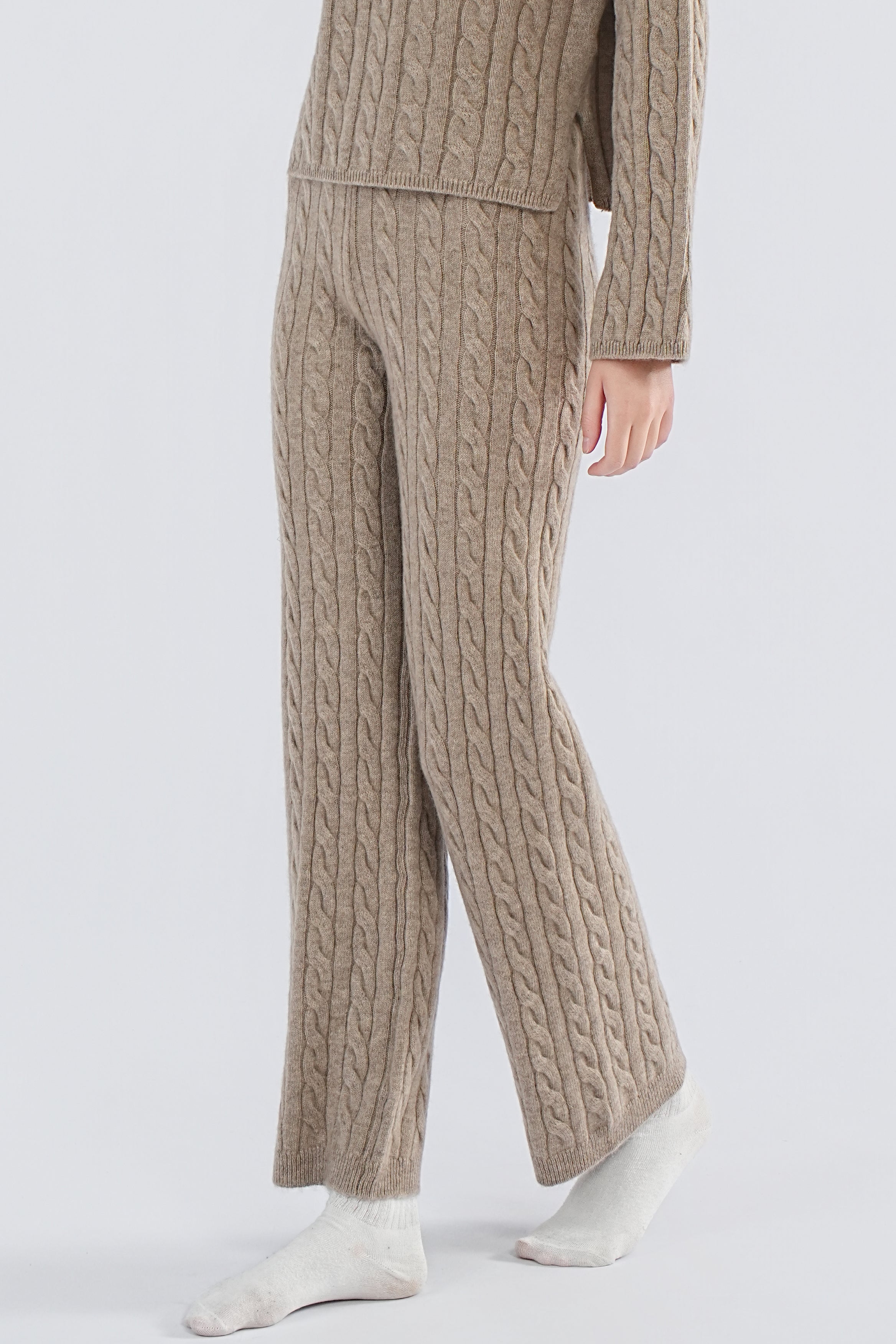 UC8127 The 100% Cashmere Cable-Knit Pant – uscashmere